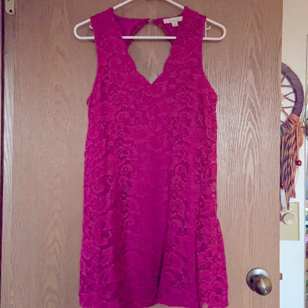 Francesca’s Magenta Lace Dress